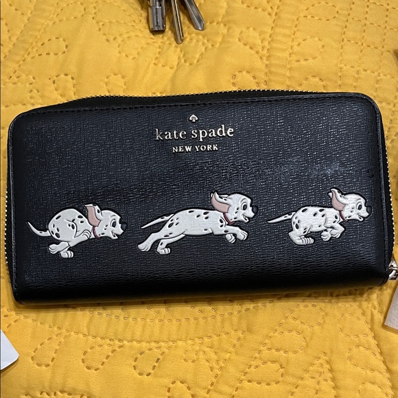 Kate Spade Black Wallet with Dalmatian Design - Picture 1 of 5